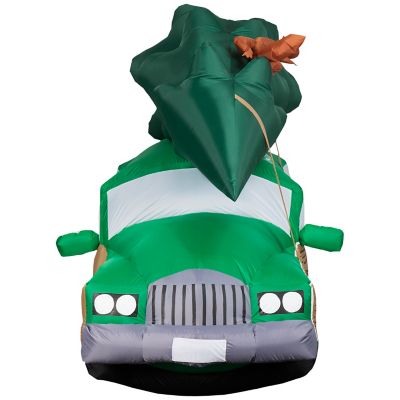 Image showing  Christmas Inflatable Griswold Station Wagon with Christmas Tree and Squirrel