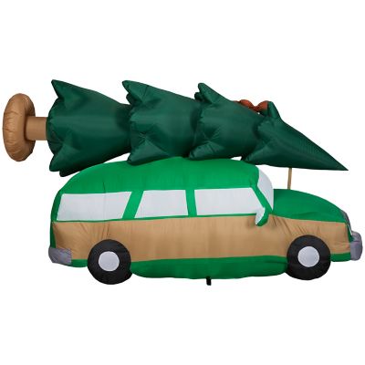 Image showing  Christmas Inflatable Griswold Station Wagon with Christmas Tree and Squirrel