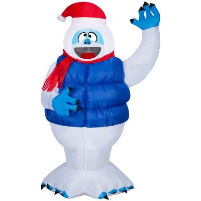 Gemmy Christmas Inflatable Bumble in Blue Puffer Vest