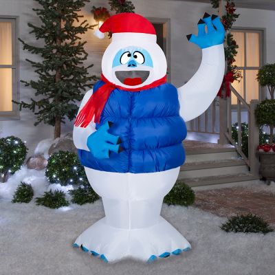 Image showing 1 th Gemmy Christmas Inflatable Bumble in Blue Puffer Vest