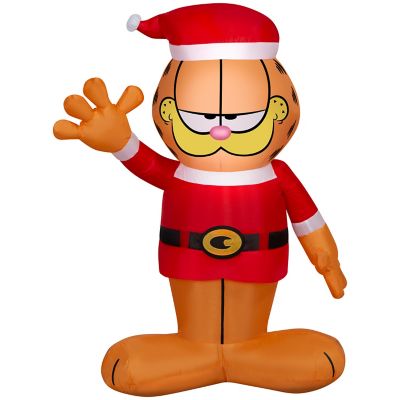 Gemmy Christmas Inflatable Garfield in Santa Suit