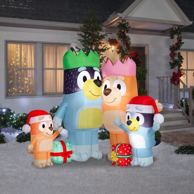 Image showing  Christmas Inflatable Bluey and Family Scene