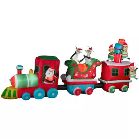 Gemmy Colossal Inflatable Christmas Train Christmas Inflatables