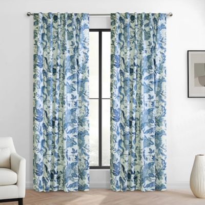 Habitat Jacobean Garden Light Filtering Dual Header Curtain Panel & Valance