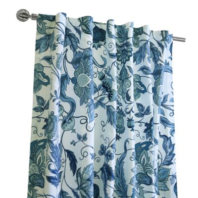 Image showing  Jacobean Garden Light Filtering Dual Header Curtain Panel & Valance