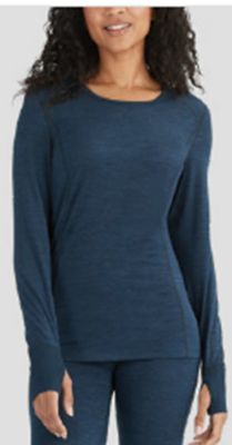 Terramar Base Layer Long-Sleeve Scoop Neck Top