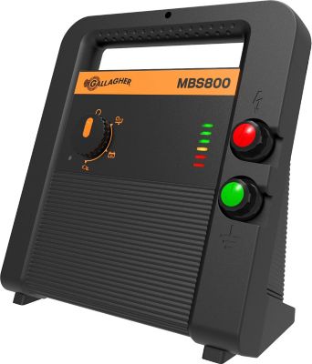 Gallagher MBS800 MultiPower Electric Fence Charger 8.0 Joule 12v Battery, Solar, or 110v AC Energizer, Adaptive Energy Control