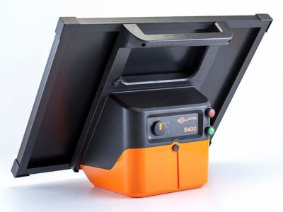 Image showing  4.0 Joule S400 Solar Electric Fence Charger, Solar Powered, Powers Up to 60 Miles, 280 Acres of Fence