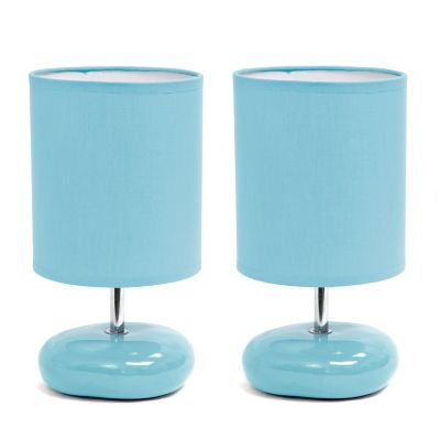 Image showing  Traditional Round Rock Table Lamps, 2 Pack Set