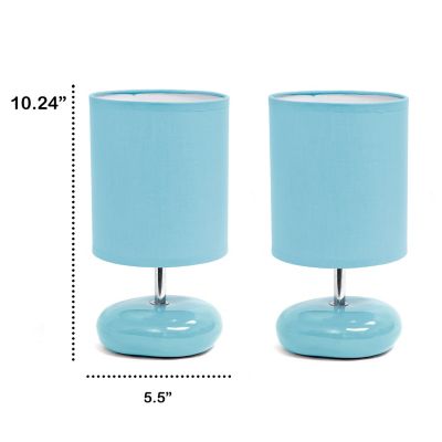 Image showing  Traditional Round Rock Table Lamps, 2 Pack Set