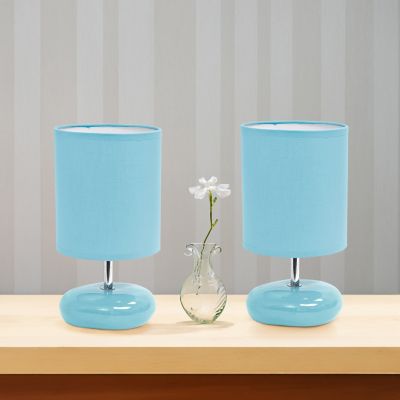 Image showing  Traditional Round Rock Table Lamps, 2 Pack Set