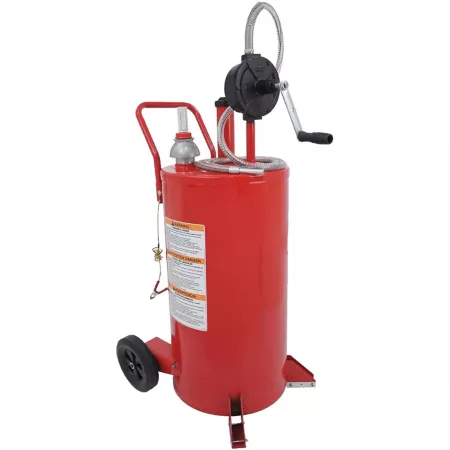 Milton Zeeline 25 gal Diesel Fuel Caddy with 2-Way Rotary Pump - Red Fuel Pumps