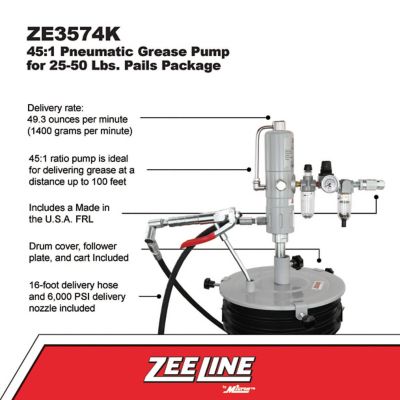 Image showing  45:1 Grease Pump for 25 lb. to 50 lb. Pails Package