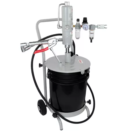 Zeeline by Milton 45:1 grease pump for 25 to 50 lbs Bucket package with trolley Grease Guns