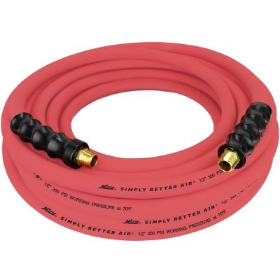 Milton ULR 1/2 in. ID x 50 ft., 3/8 in. MNPT, Ultra-Lightweight Durable Air Hose for Extreme Environments