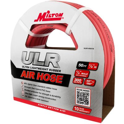 Image showing  ULR 1/4 in. ID x 50 ft., 1/4 in. MNPT, Ultra-Lightweight Durable Air Hose for Extreme Environments