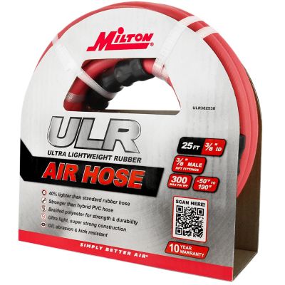 Image showing  ULR 3/8 in. ID x 25 ft., 3/8 in. MNPT, Ultra-Lightweight Durable Air Hose for Extreme Environments