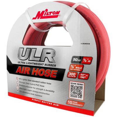 Image showing  ULR 3/8 in. ID x 50 ft., 3/8 in. MNPT, Ultra-Lightweight Durable Air Hose for Extreme Environments