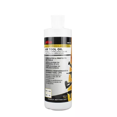 Milton 1001-16 ISO-32 High Performance Conventional Air Tool Oil and Lubricant - 16 oz. Air Compressor Oils