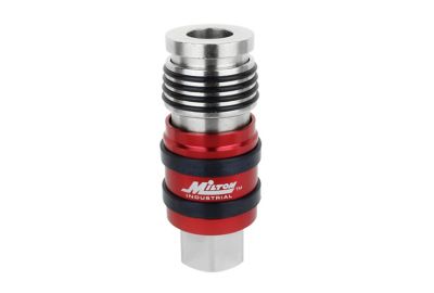 Milton 2 in. ONE Universal Safety Exhaust Coupler, 1/2 in. FNPT x 1/2 in. Body Flow