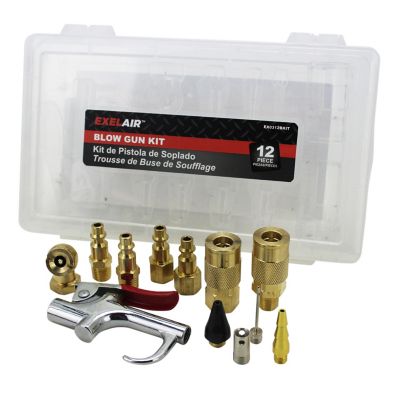 Image showing  EXELAIR 12-PC Blow Gun and Air Accessory Kit