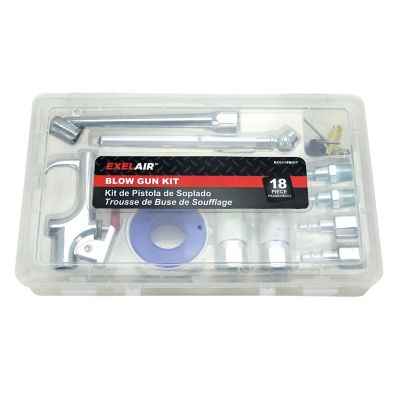 Image showing  EXELAIR 18-PC Blow Gun and Air Accessory Kit