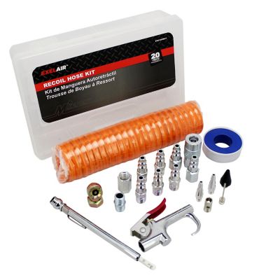 Image showing  EXELAIR 20 pc. Recoil Hose and Air Accessory Kit
