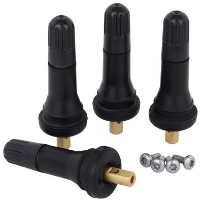 Milton Tire Valve Stem, 2-1/4 in. Parallel TPMS Tubeless Tire Valves, .453 in. Rubber, 60 PSI, 4 Pieces