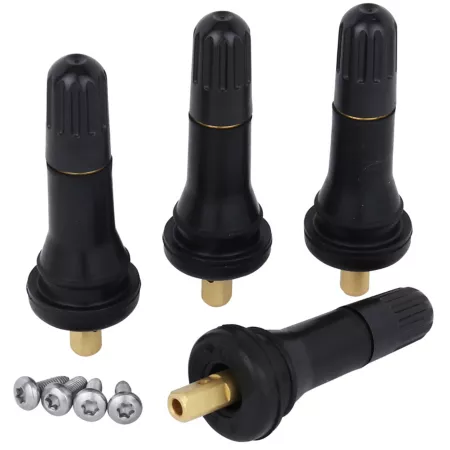 Milton Tire Valve Stem 2-1/4 in 90 Degree TPMS Tubeless Tire Valves 0.453 in Rubber 60 PSI 4 pieces Tire Valve Stems