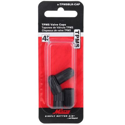 Image showing  Tire Stem Valve Cap, TPMS Valve Caps Black, 4 Pieces