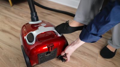 Image showing 5 th Atrix Rebel Red HEPA Canister Vacuum