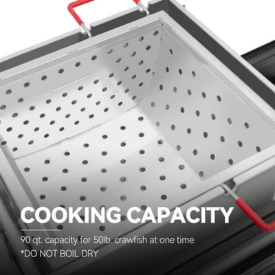 Image showing  Single Sack Crawfish Boiler and Cooker Combo, Propane Gas Cooker with Stainless Steel Stirring Paddle, CFT2018-N1