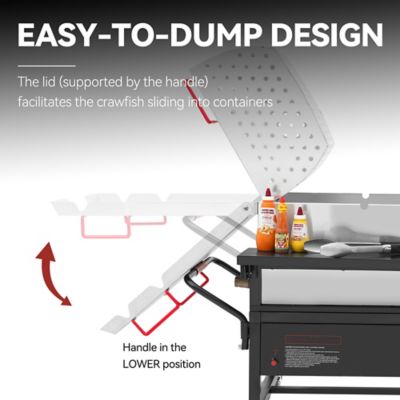 Image showing 8 th Creole Feast Single Sack Crawfish Boiler and Cooker Combo, Propane Gas Cooker with Stainless Steel Stirring Paddle, CFT2018-N1