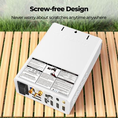 Image showing  CAMPLUX 2.64 GPM 68,000 BTU Outdoor Portable Propane Tankless Water Heater with LED Display