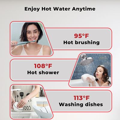 Image showing 5 th Camplux 3.6 GPM 82,000 BTU Propane Tankless Water Heater, Indoor White