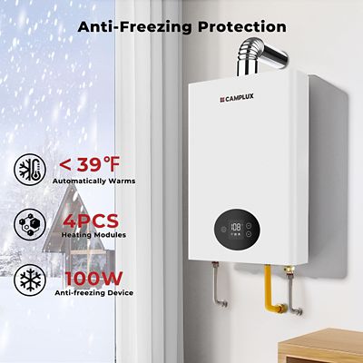 Image showing 6 th Camplux 3.6 GPM 82,000 BTU Propane Tankless Water Heater, Indoor White