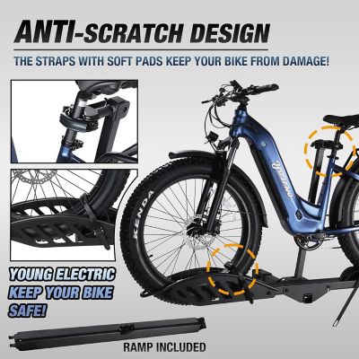 Image showing  100 lb. Capacity 1-Bicycle Sole R Hitch-Mounted Bike Rack with Ramp 2 in. Receiver