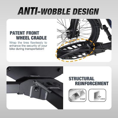 Image showing  100 lb. Capacity 1-Bicycle Sole R Hitch-Mounted Bike Rack with Ramp 2 in. Receiver