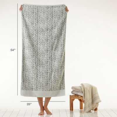 Image showing  Distressed Leaves Bath Towel