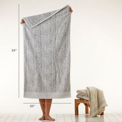Image showing  Distressed Leaves Bath Towel