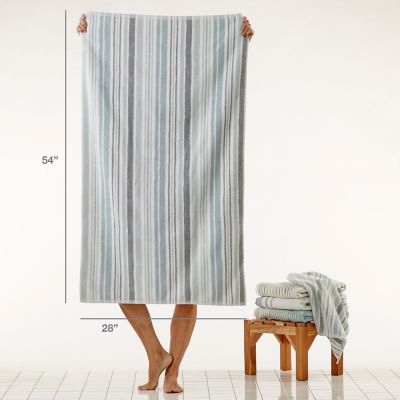 Image showing  Farmhouse Stripe Bath Towel