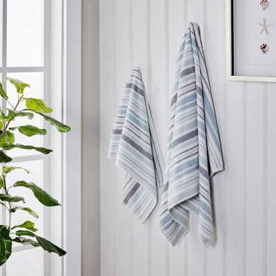 Image showing  Farmhouse Stripe Bath Towel
