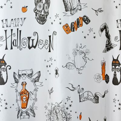 Image showing  Happy Halloween Peva Shower Crtn & Hook