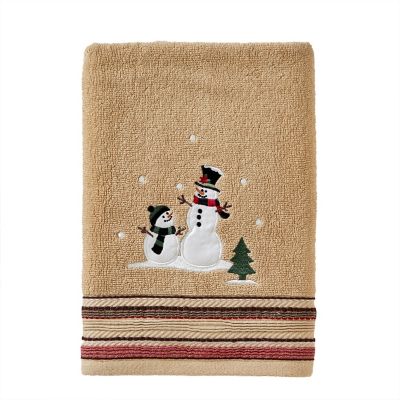 SKL Home Rustic Plaid Snowman Bath Towel