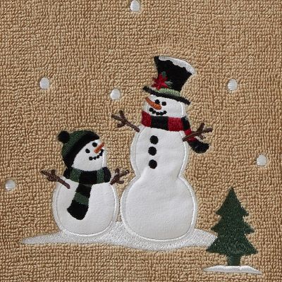 Image showing  Rustic Plaid Snowman Bath Towel