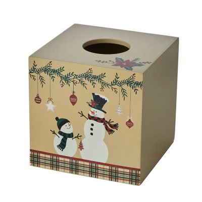 SKL Home Rustic Plaid Snowman Tissue Cover