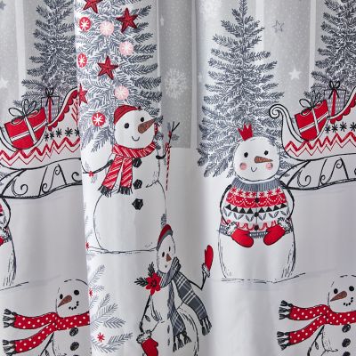 Image showing  Whistler Snowman Fabric Shower Curtain