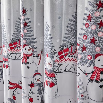 Image showing  Whistler Snowman Fabric Shower Curtain