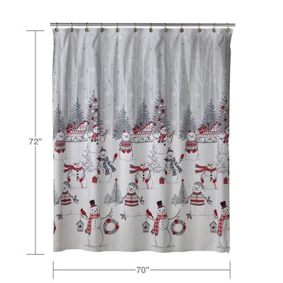 Image showing  Whistler Snowman Fabric Shower Curtain