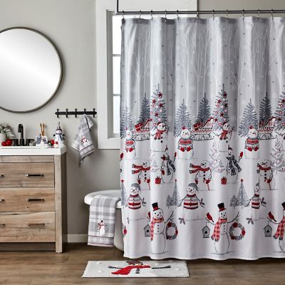 Image showing  Whistler Snowman Fabric Shower Curtain